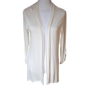 APT 9 Ivory lace knit cardigan
